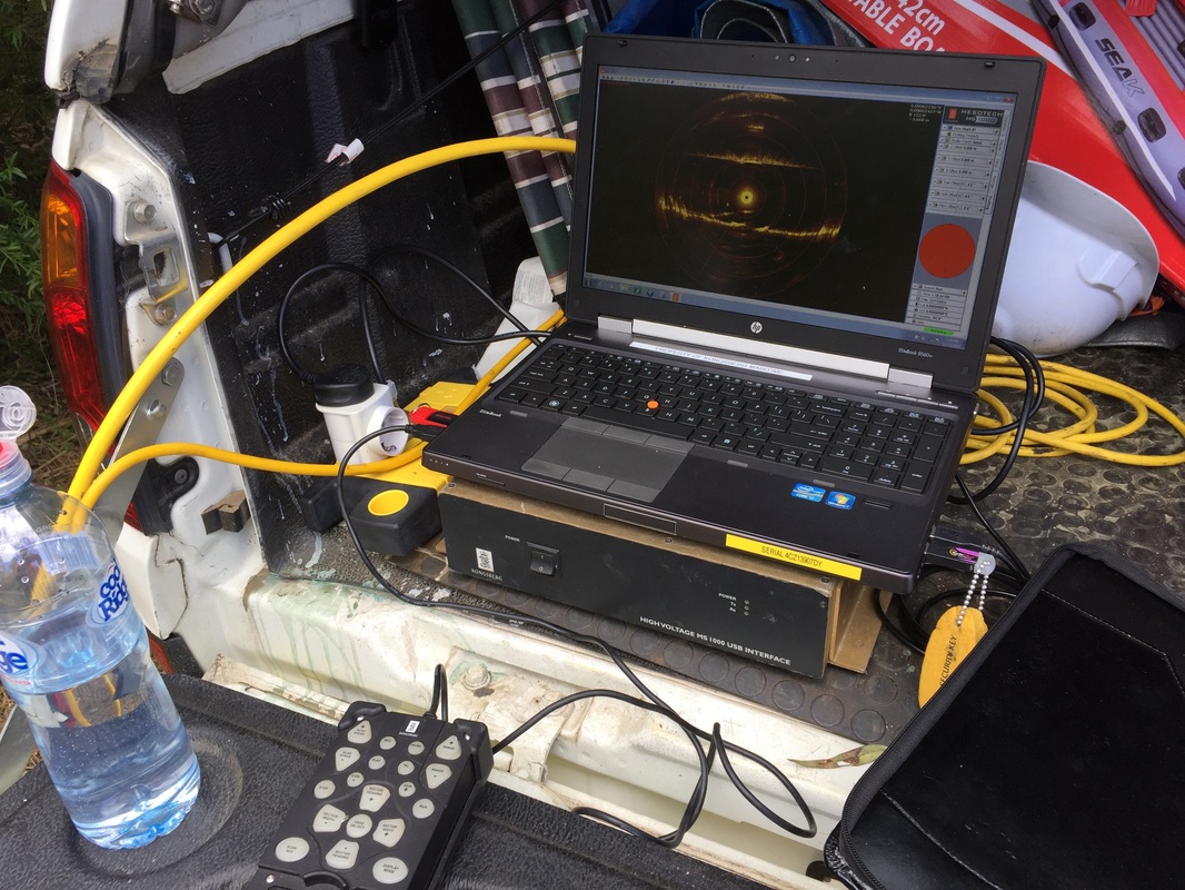 ROV innovations scanning kongsberg ms1000 high resolution sonar inspection of victoria rail bridge