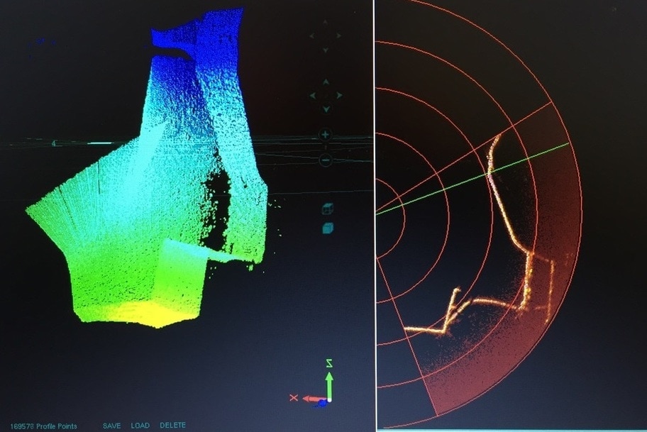 Underwater 3D point cloud generation from scanning sonar survey